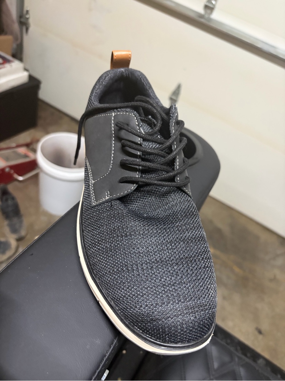 IZOD Shoes Mens 8.5 black Kyler Lace Up Memory Foam Casual Comfort New In Box